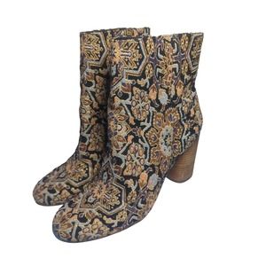 Sam Edelman Corra Cylindrical Heel Tapestry Boots multicolor Size 8